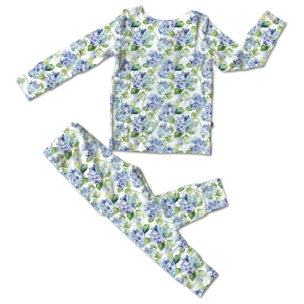 Charleston Hydrangea Bamboo 2-Piece Long Sleeve Set