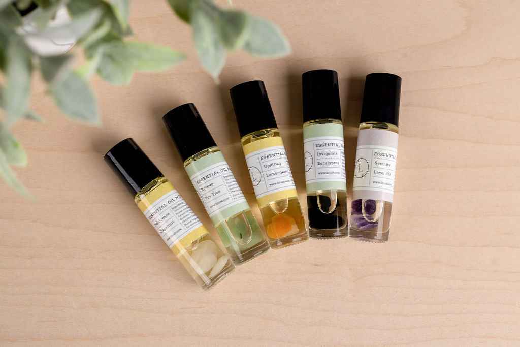Natural Essential Oil Roll-On Set – 5 Aromatherapy Oils