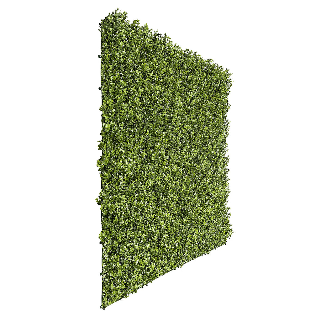 Natural Boxwood Artificial Vertical Garden Green Wall Panel 40×40in 11 SQ FT – UV Resistant – Commercial Grade