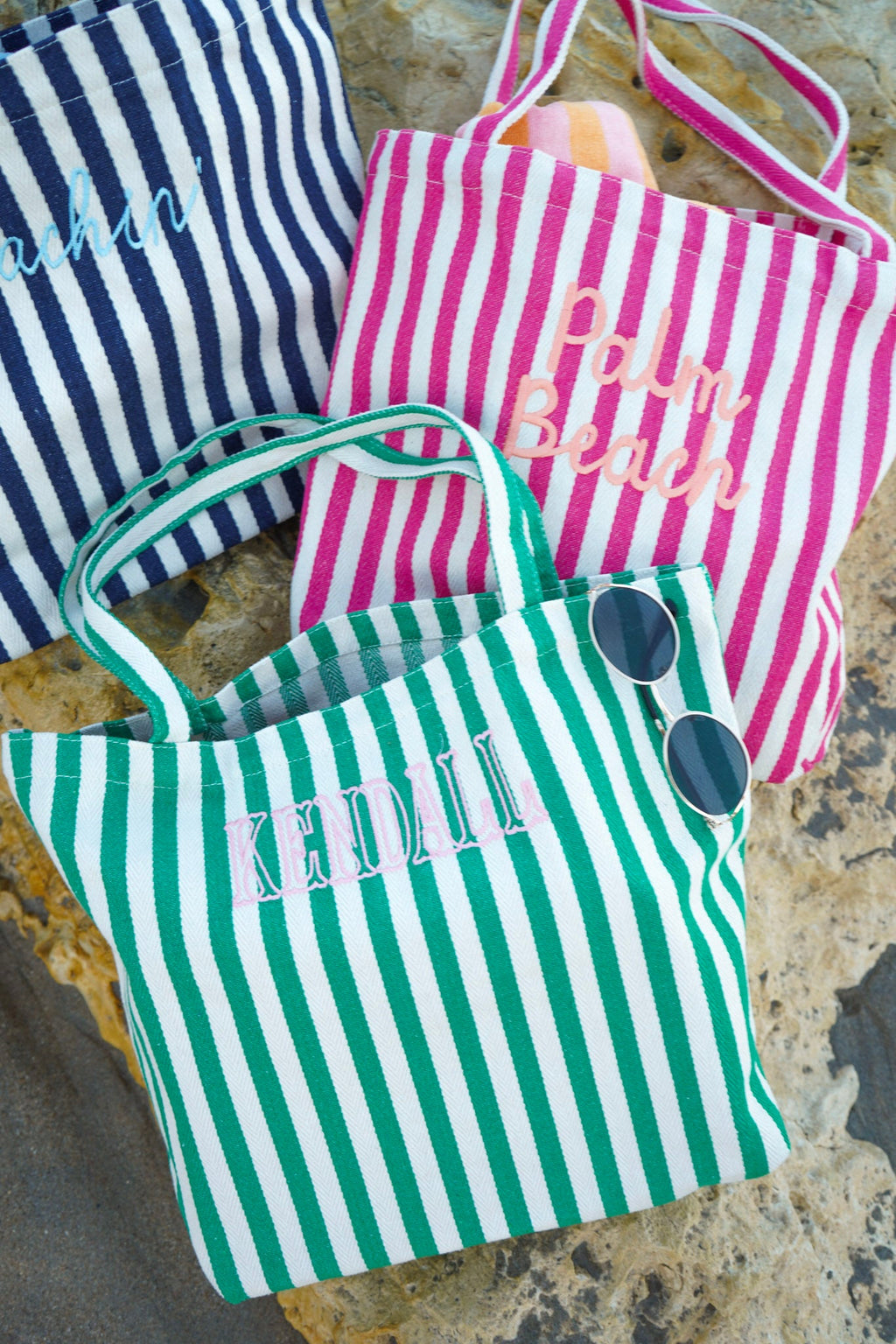 Harbor Canvas Striped Tote