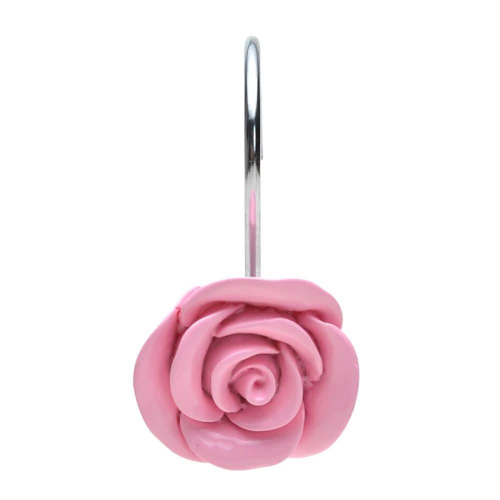 12-Piece: AGPtek Fashion Decorative Home Rose Curtain Hooks