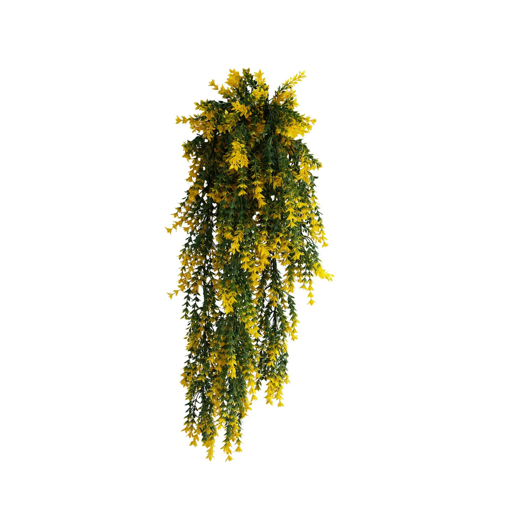 Yellow and Green Willow Leaf Garland Artificial Hanging Bush  7.1×30in – NFPA 701 Certified – UV Resistant