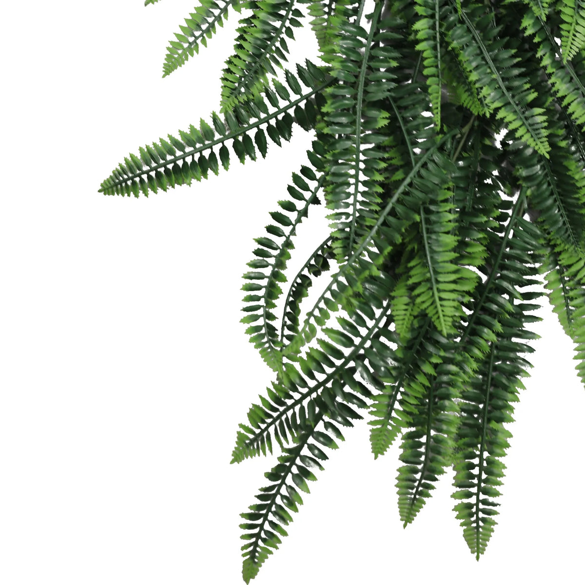 Dense Boston Fern Garland Artificial Hanging Bush 10.6×33in – NFPA 701 Certified – UV Resistant