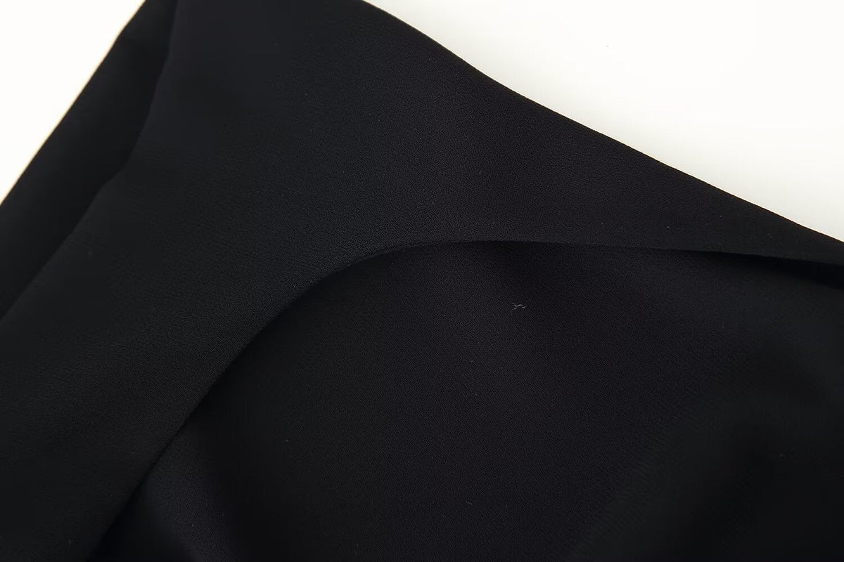 Summer Women Clothing Laminated Decoration Hanging Collar Maxi Dress Women