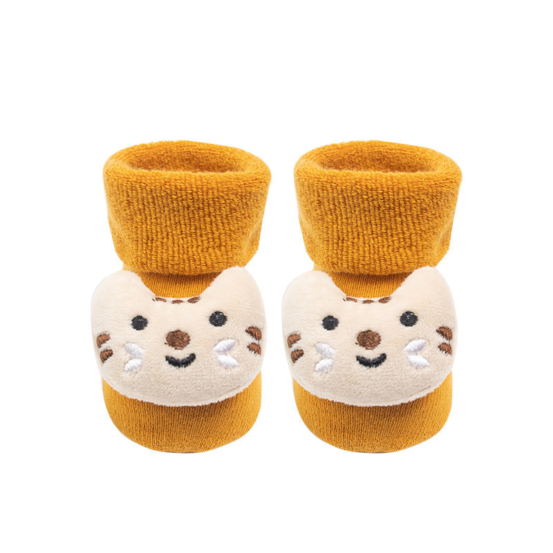 Baby Socks Christmas Anti Slip Short Socks for Baby Newborn Winter Warm Infant Cartoon Girls Boys