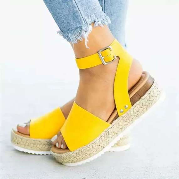 Women Sandals with Buckle Platform Wedge High Heel Sandals Women Sexy Sandals Women