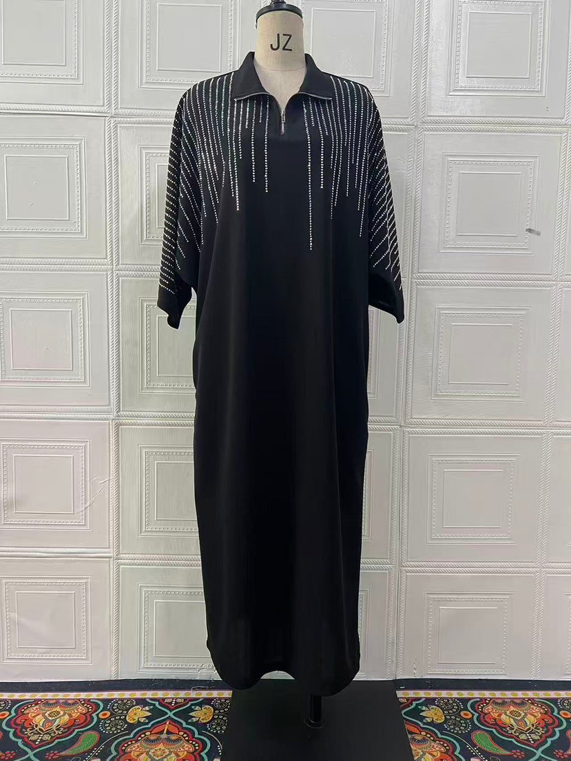 Autumn Printed Loose Women Wear Long Sleeve Dress