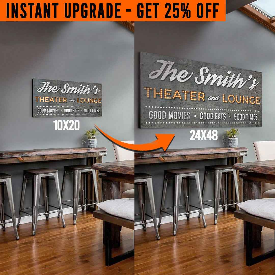 Upgrade Your 'Theater and Lounge' (Style 3) Canvas To 24x48 Inches