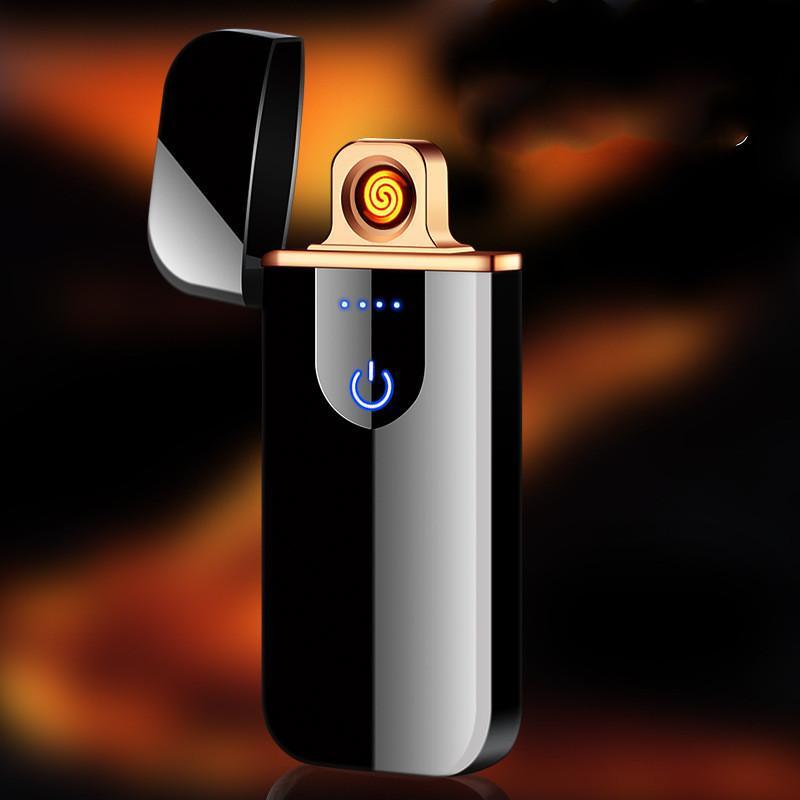 Modern Touch Electric lighter Plasma Lighters Dual arc Lighter USB lighters Flameless Rechargeable Lighter Windproof Lighter Electric lighters for  Men Gift Gadgets Accessories