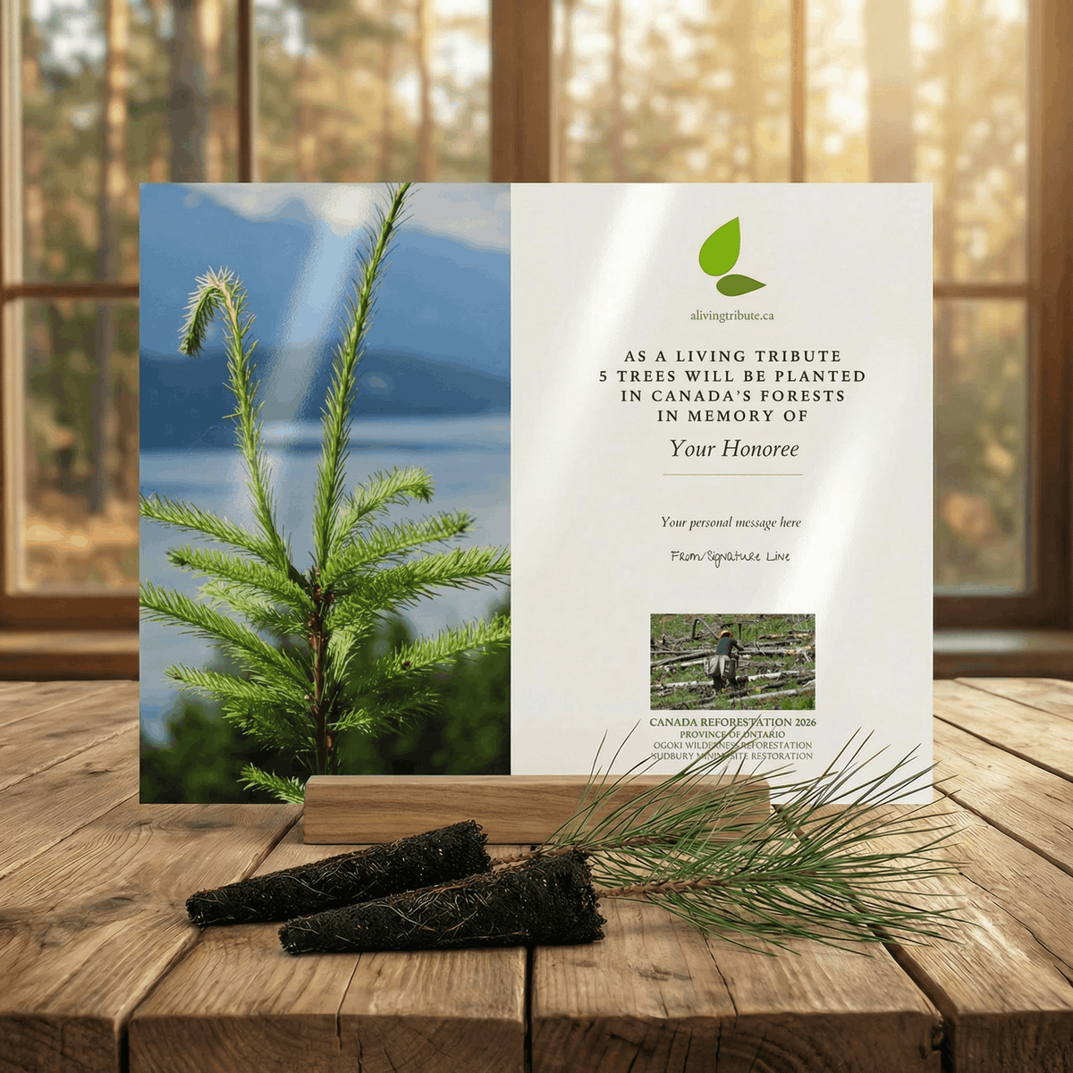 Plant a Tree in Canada with Mailed Commemorative Card