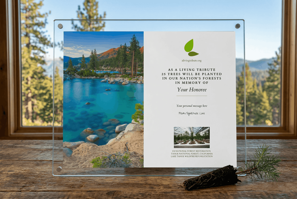 Plant-a-Tree Gift with Deluxe Glass Display Frame