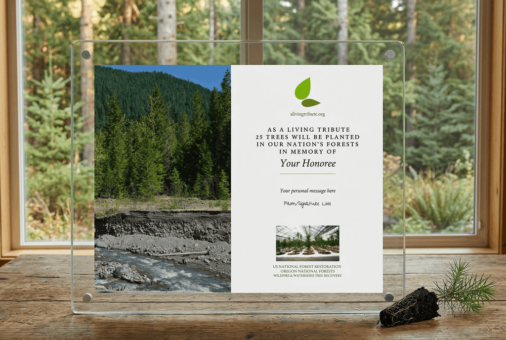 Plant-a-Tree Gift with Deluxe Glass Display Frame