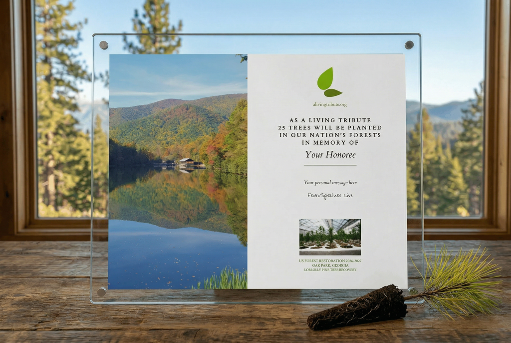 Plant-a-Tree Gift with Deluxe Glass Display Frame