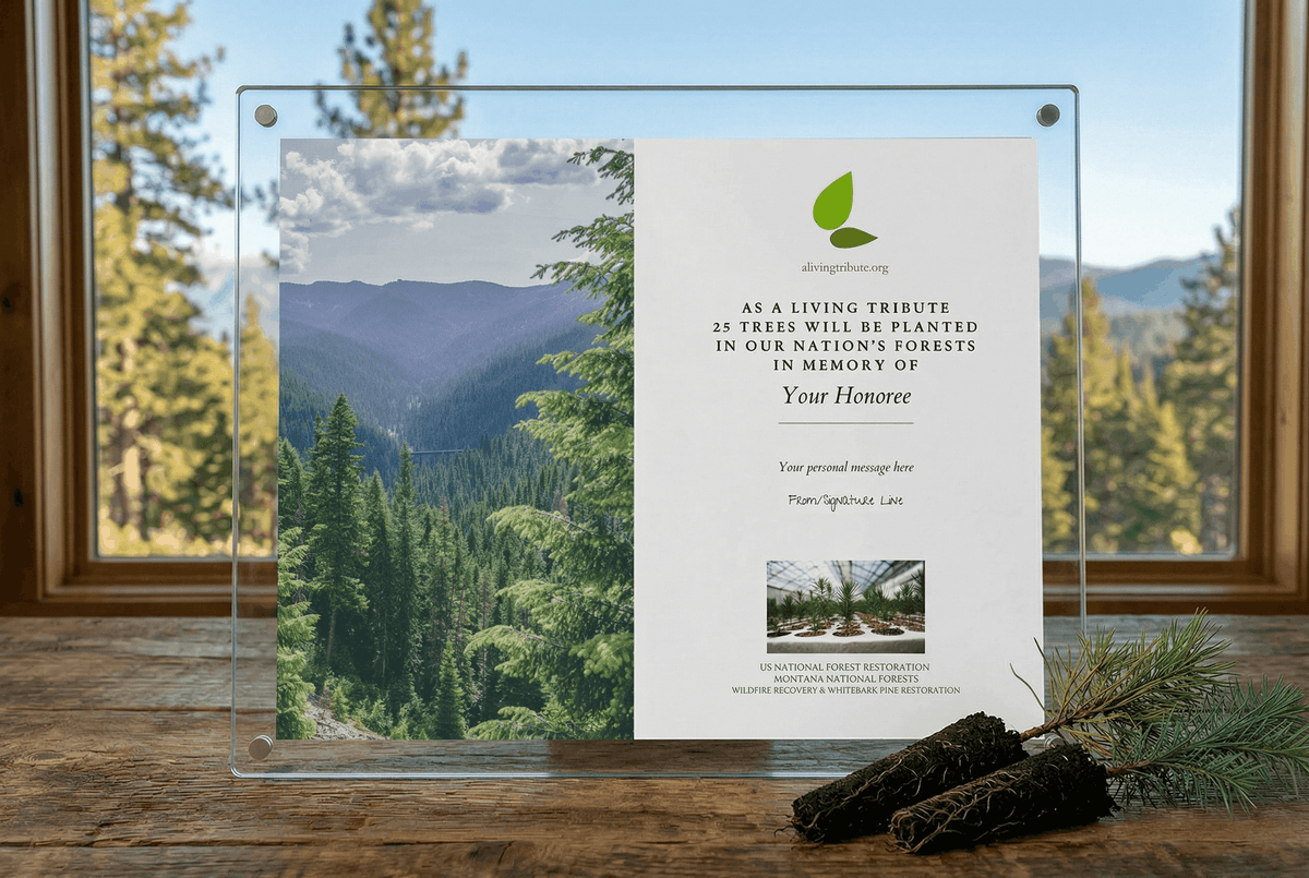 Plant-a-Tree Gift with Deluxe Glass Display Frame