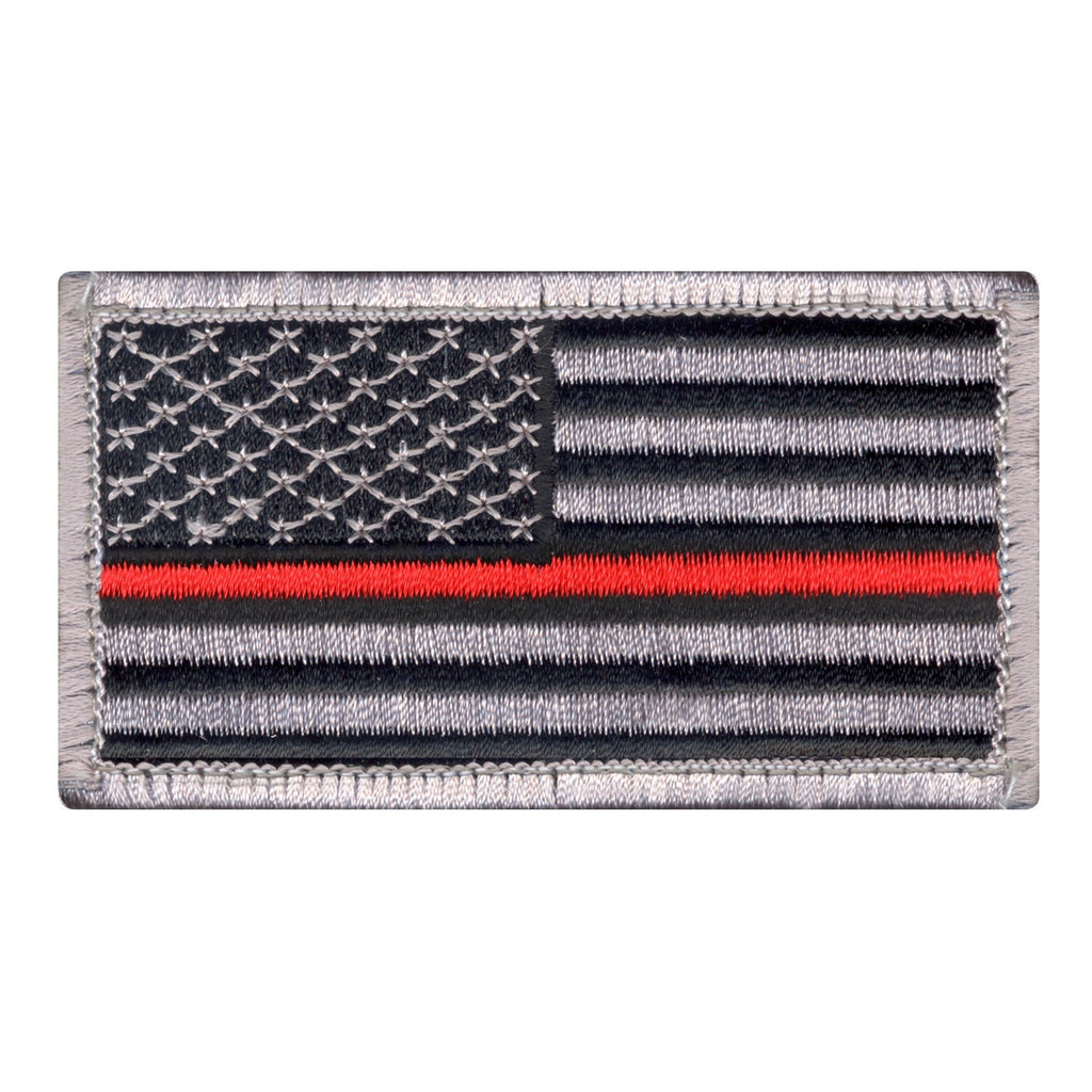 Rothco Thin Red Line US Flag Patch - Hook Back