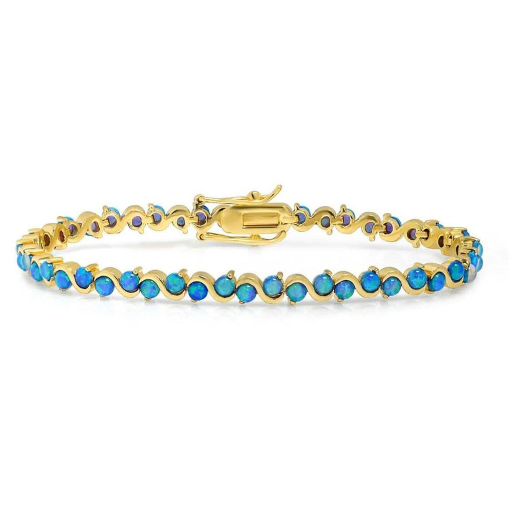 18K Gold Plated Opal Tennis Bracelets