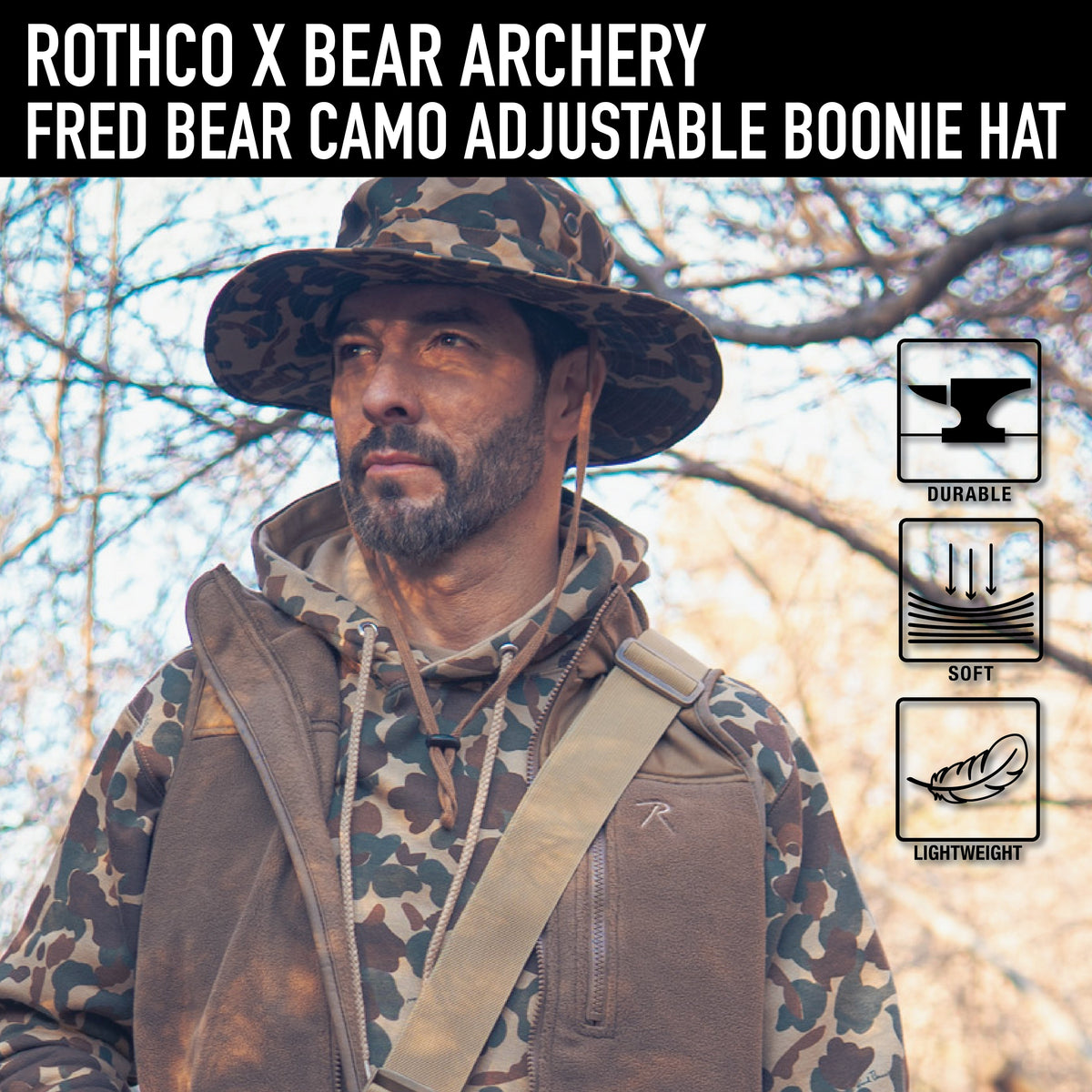 CLEARANCE - Rothco Adjustable Boonie Hat - Fred Bear Camo