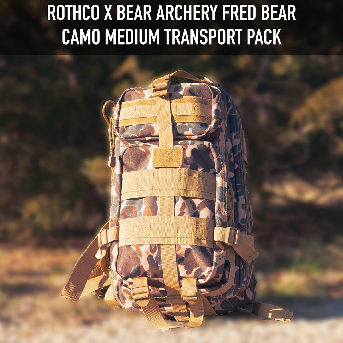 CLEARANCE - Rothco X Bear Archery Fred Bear Camo Transport Pack - Medium