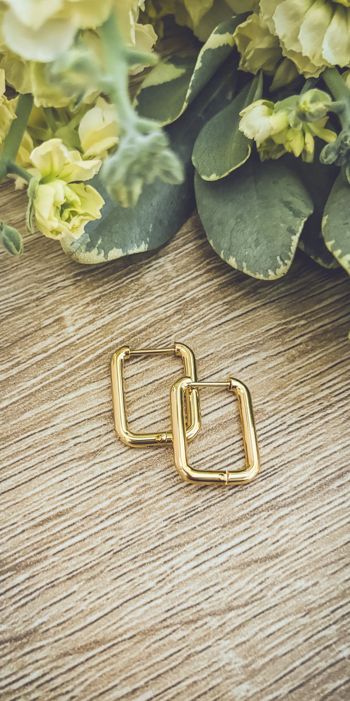 Beautiful Gold or Silver Everyday Square Earrings