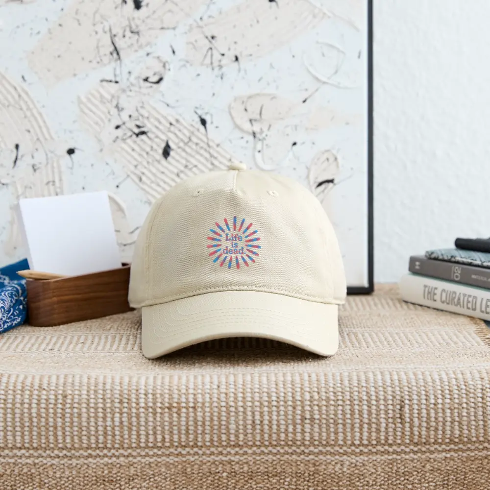 Life is DeadRed & Blue TieDye Sunburst Dad Hat