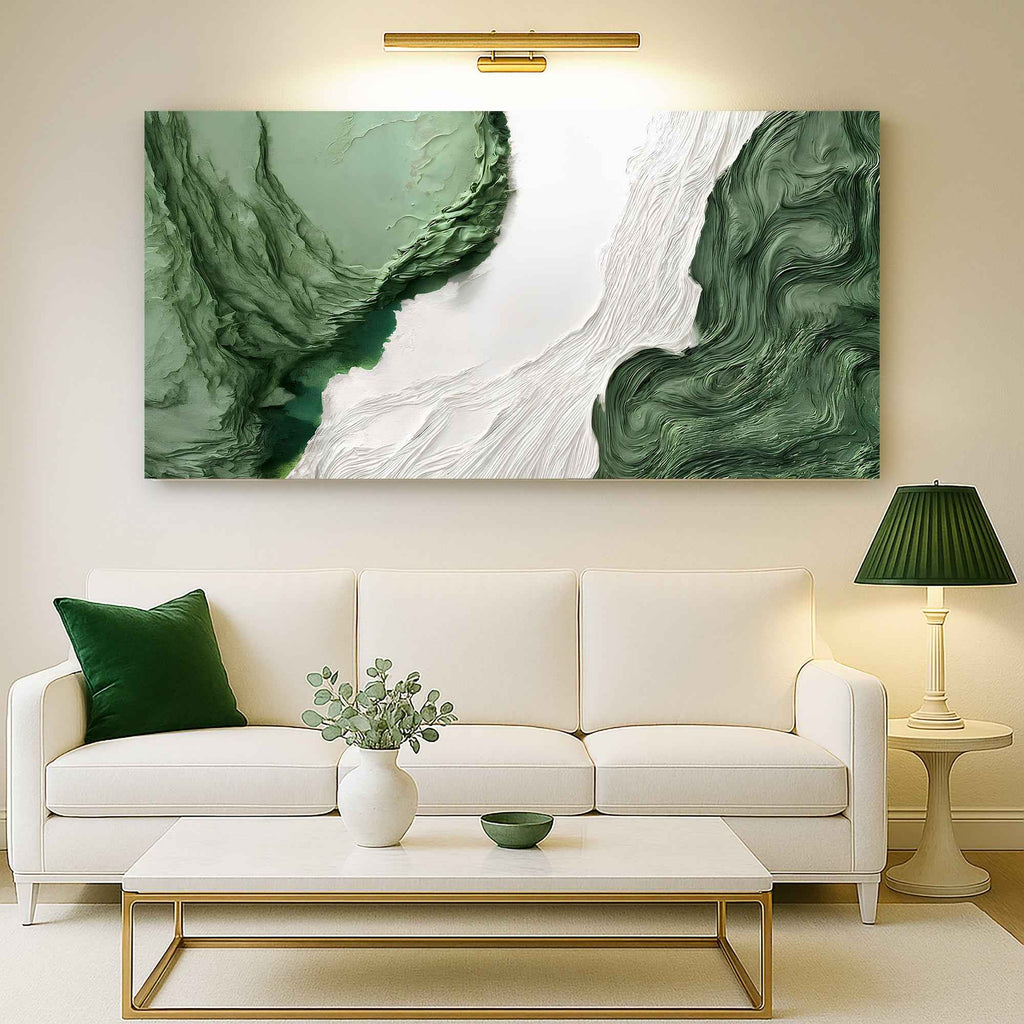 Green Rivers Abstract Wall Art V
