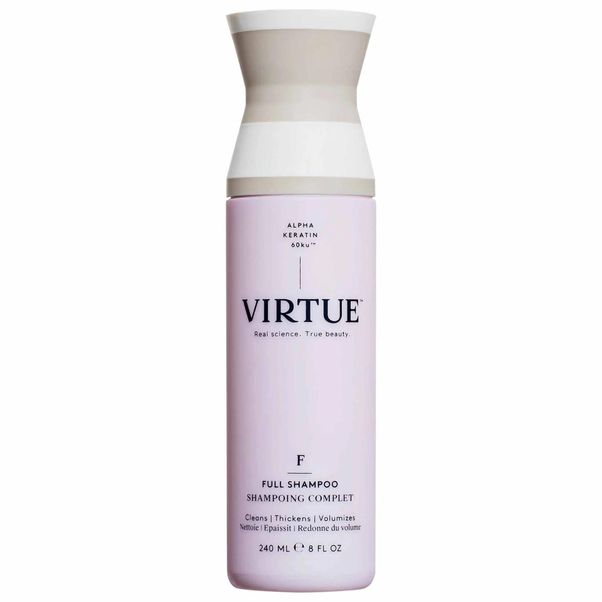 Virtue Full Shampoo with Alpha Keratin 60ku - Volumizing Shampoo for Fine Hair, 240 ml (8 fl oz)