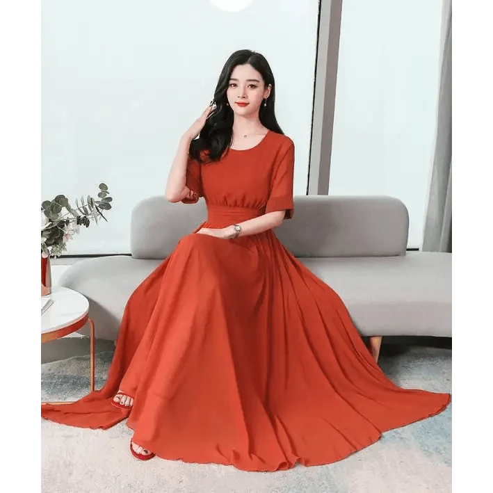 Fashion Luxury Long Chiffon Trendy Dress - Cute Fashion Women Dresses for Women