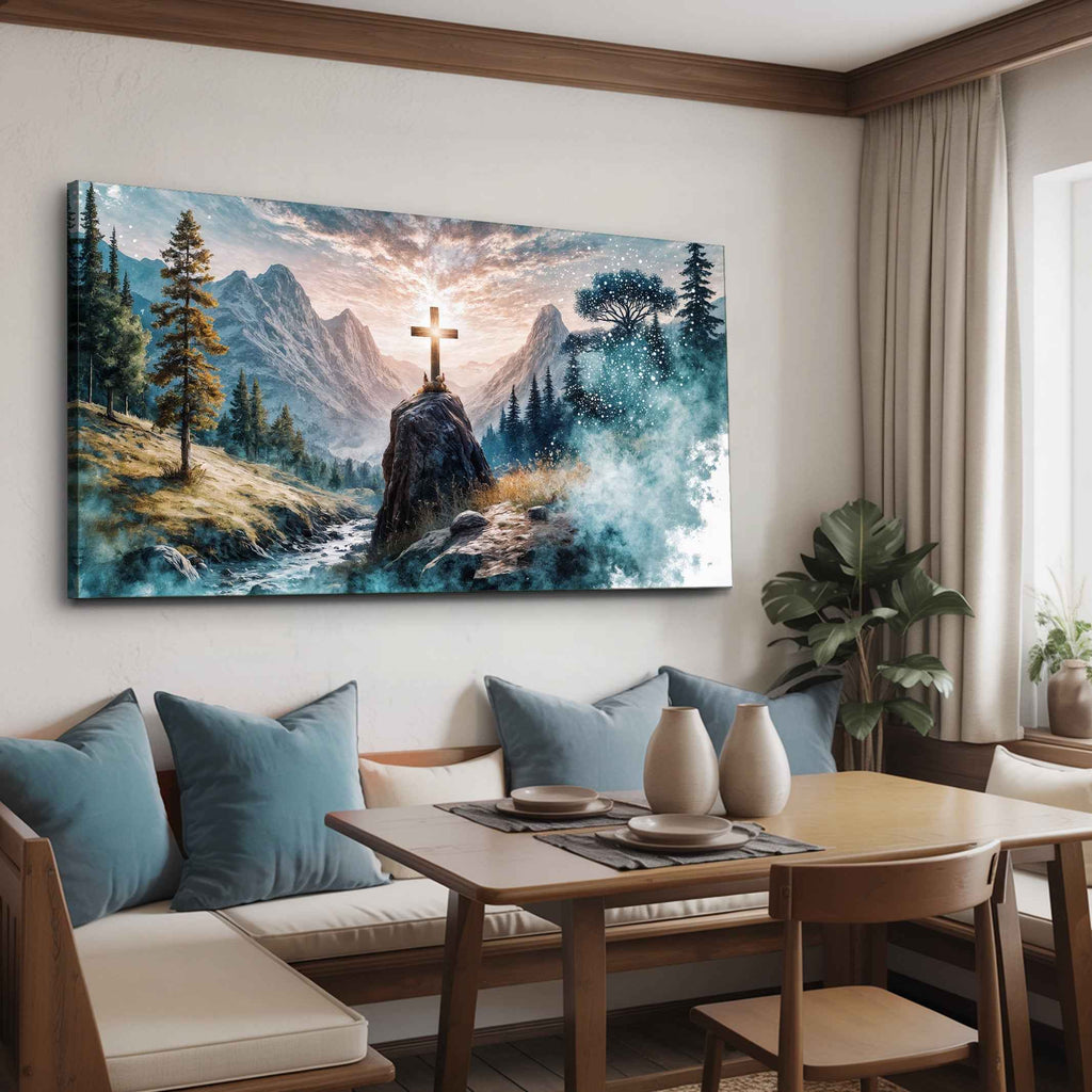Cross On A Hill Faith Wall Art