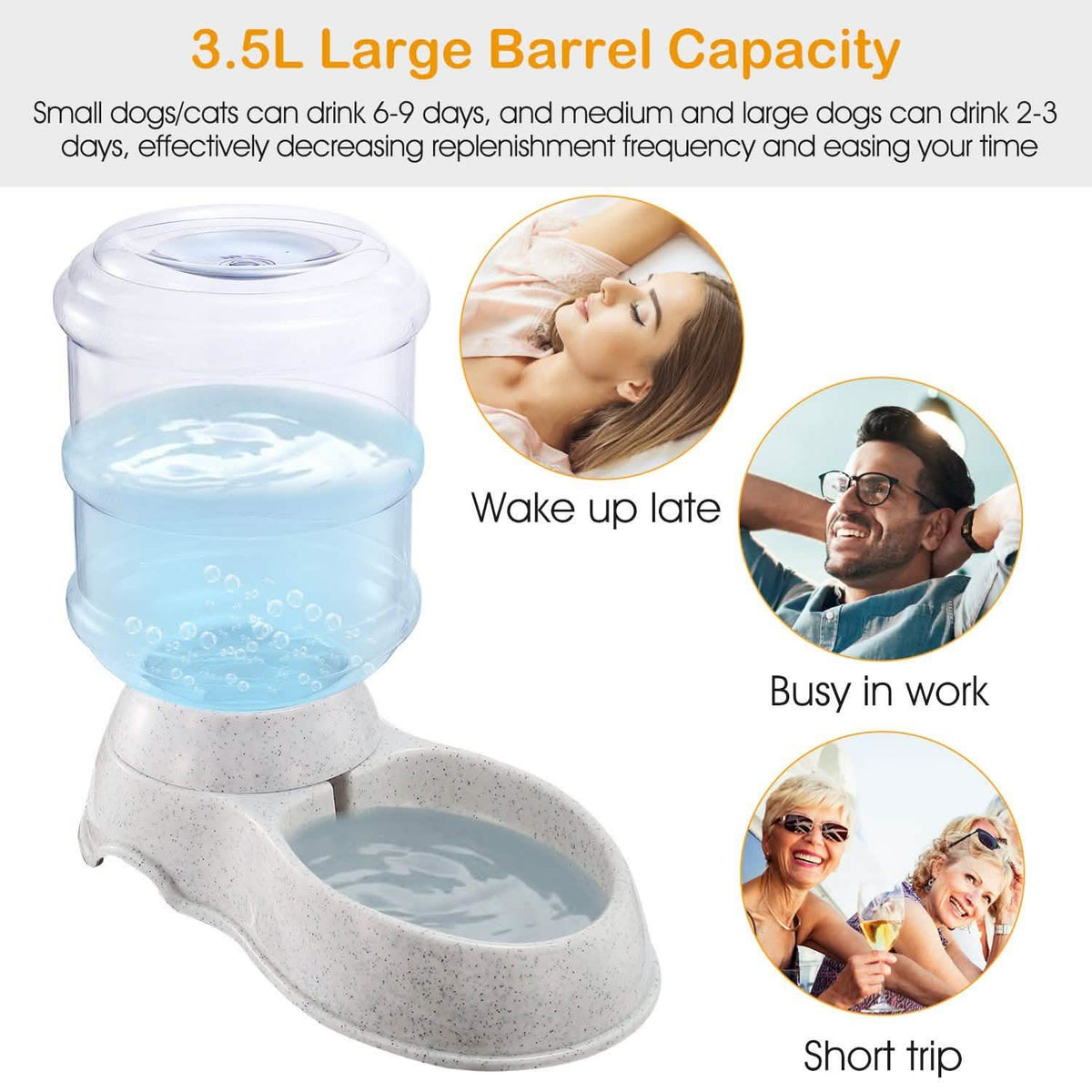 3.5L/1 Gal Pet Water Dispenser Self-Dispensing