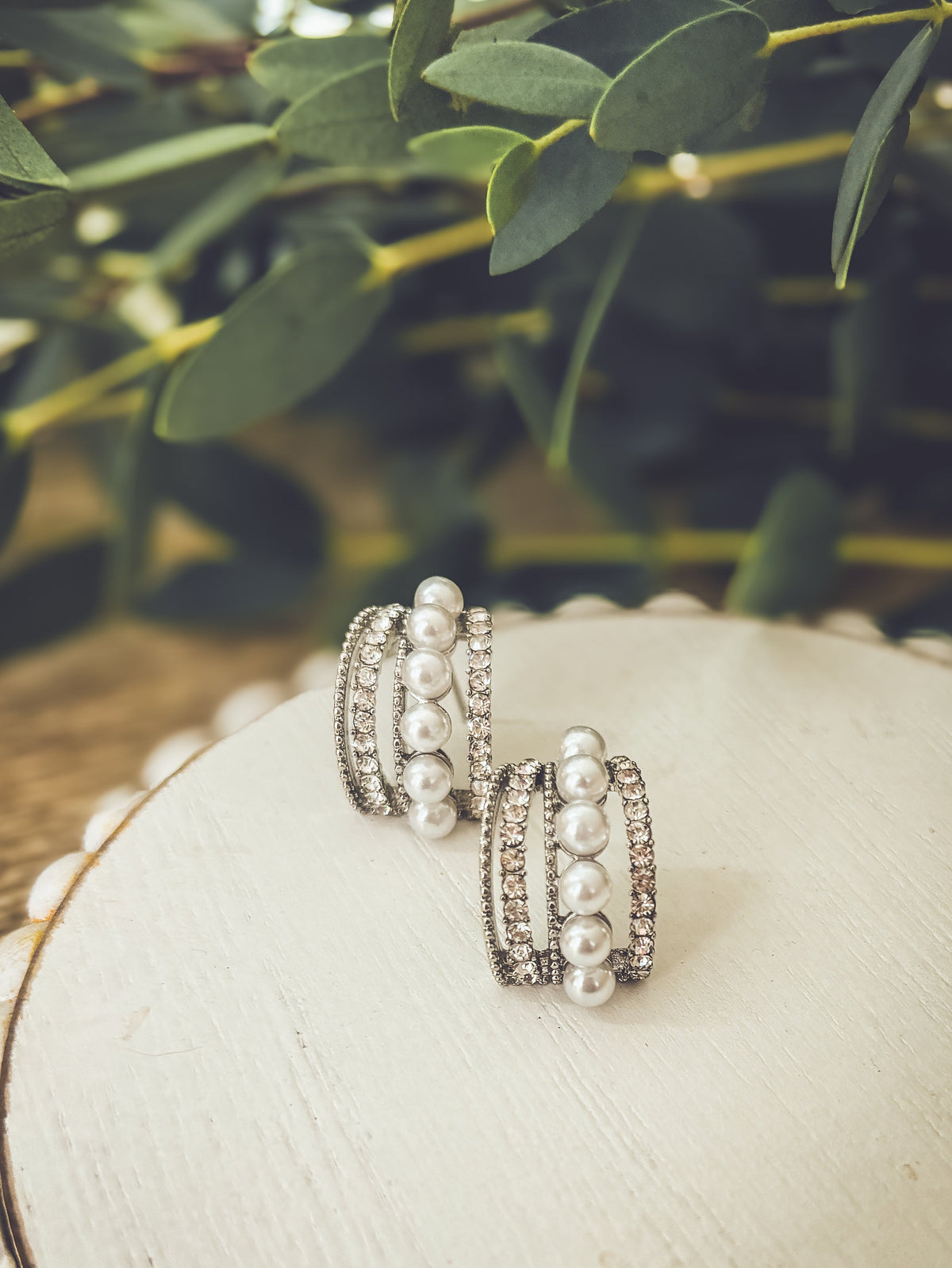 Heirloom Pearl Huggies - Gold or Silver