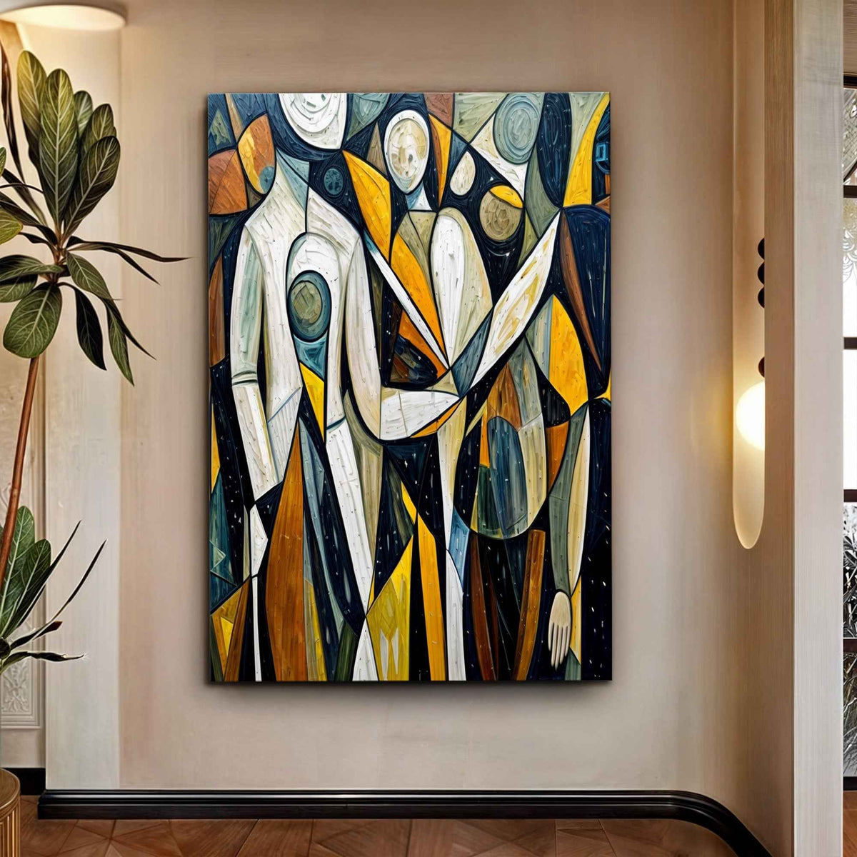 Abstract Human Connection Wall Art