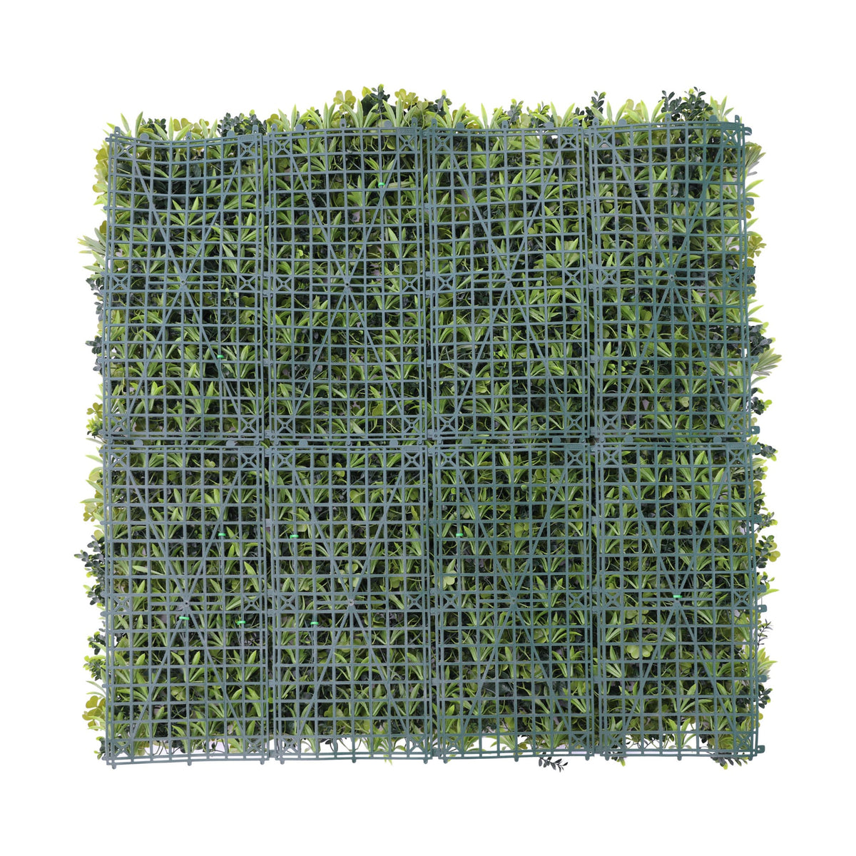 White Oasis Artificial Vertical Garden Green Wall Panel 40×40in 11 SQ FT – UV Resistant – Commercial Grade