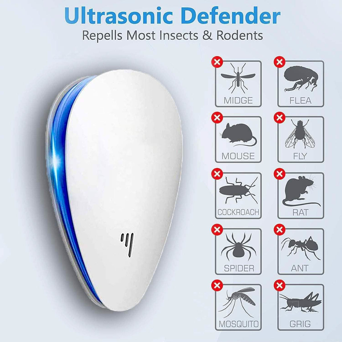 4-Pack: Pest Control Ultrasonic Repellent