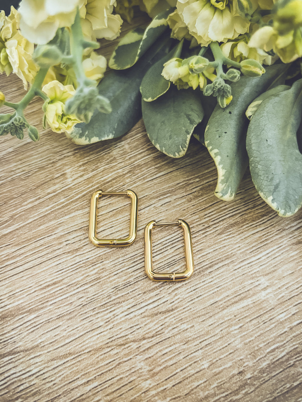 Beautiful Gold or Silver Everyday Square Earrings