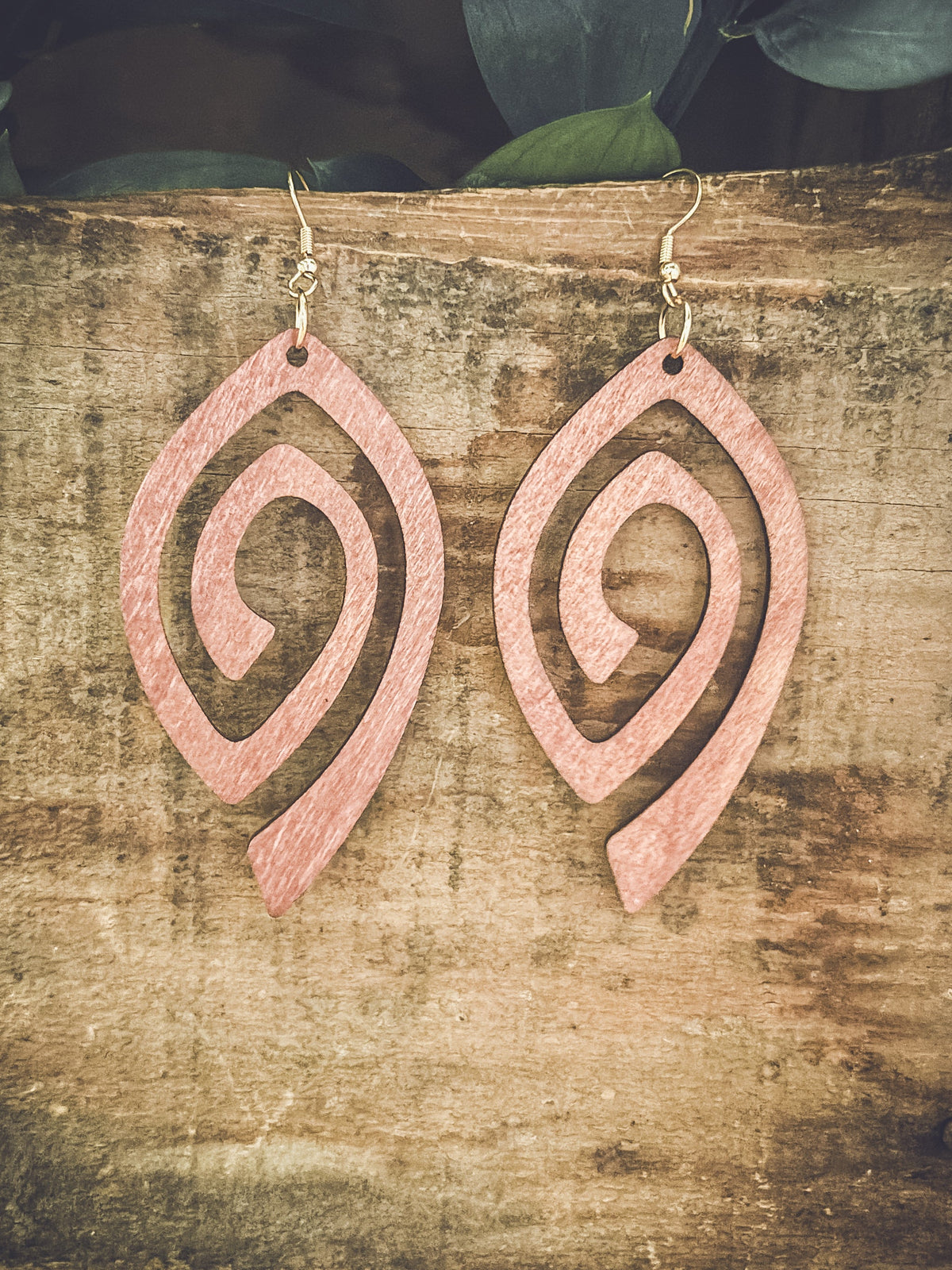 Beautiful Boho Wooden Drop Earrings