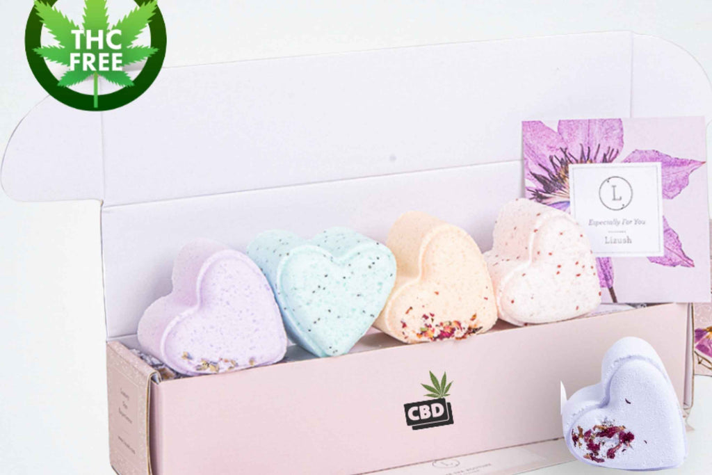 CBD Lavender Shower Steamers Gift Set – 5 Heart-Shaped