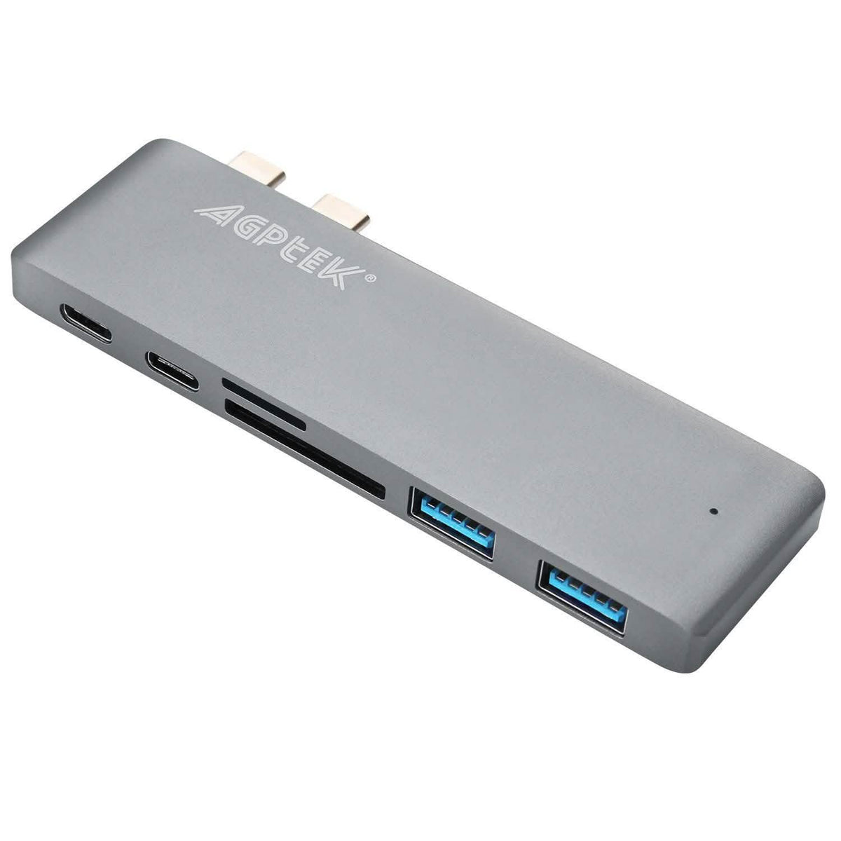 6-in-1 Type-C USB-C Hub Adapter Dual USB 3.0 Port Thunderbolt 3