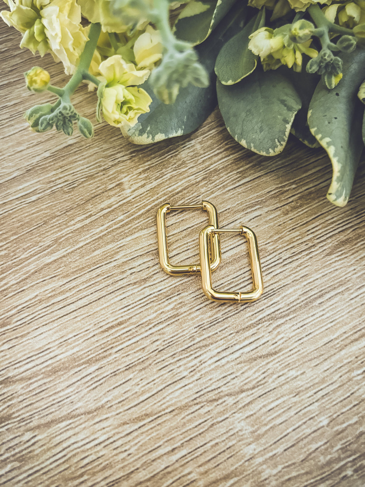 Beautiful Gold or Silver Everyday Square Earrings