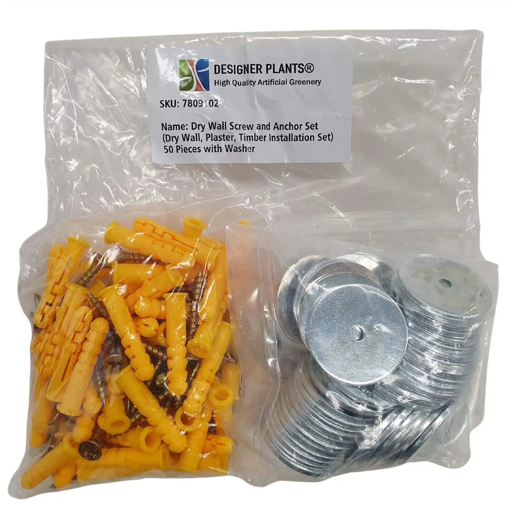 50 Piece Screw, Washer & Wall Plug Installation Kit