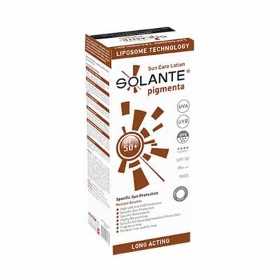 Solante Pigmenta SPF 50+ Sunscreen Lotion: Fades Sunspots, Protects & Brightens Skin with Vitamin C & Niacinamide – Non-Greasy, Broad Spectrum Protection