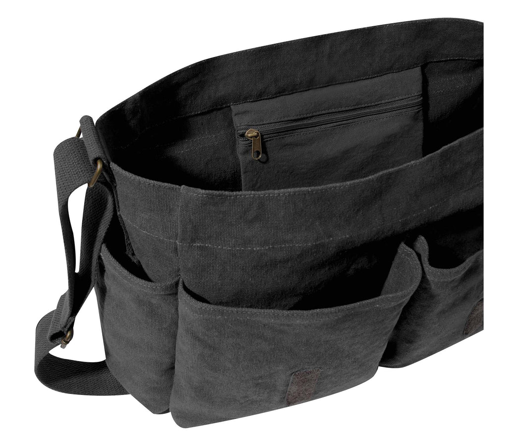 Vintage Unwashed Canvas Messenger Bag