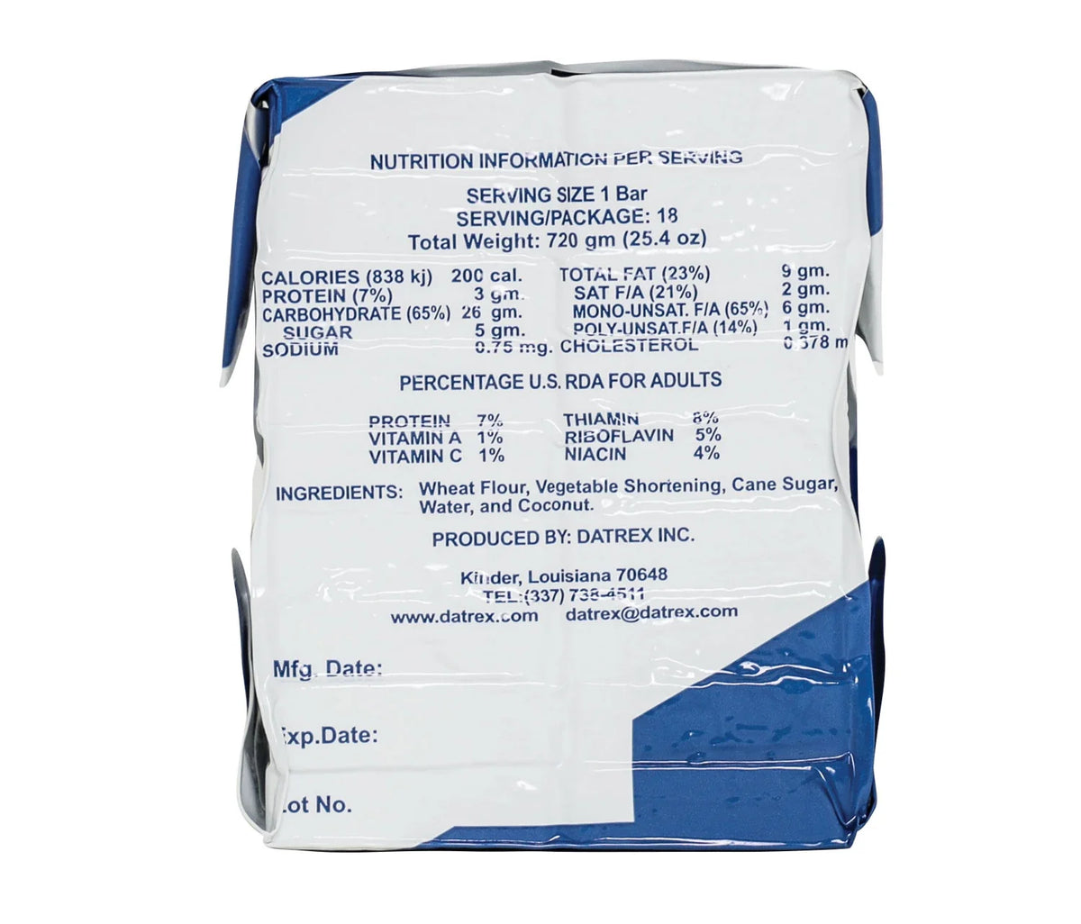 Datrex Blue 3600 Calorie Emergency Food Rations