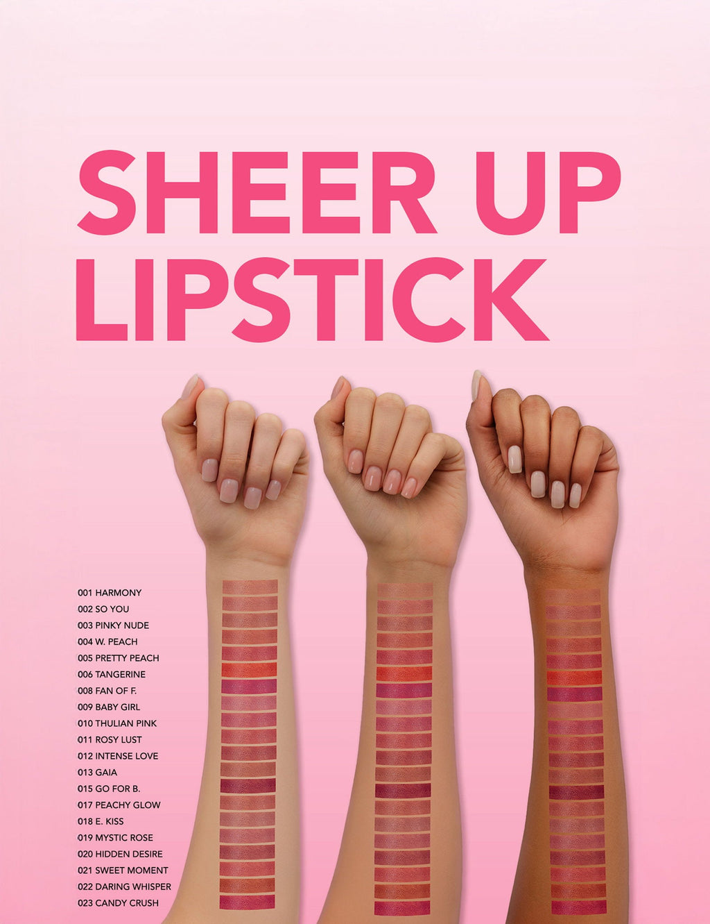 Flormar Sheer Up Glossy Moisturizing Lipstick 3g