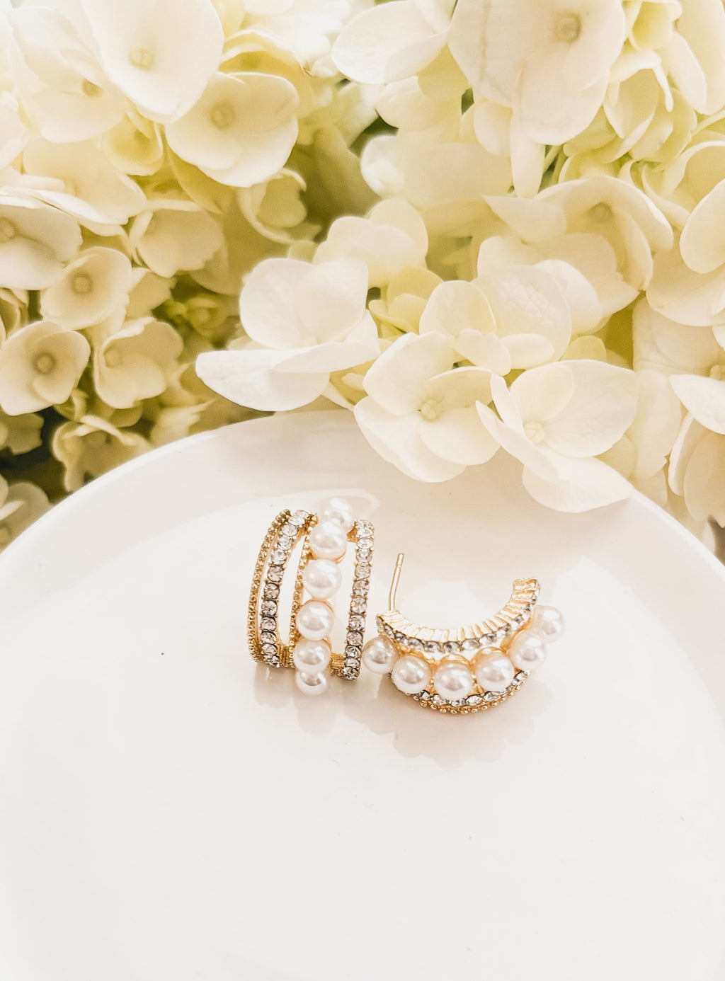Heirloom Pearl Huggies - Gold or Silver