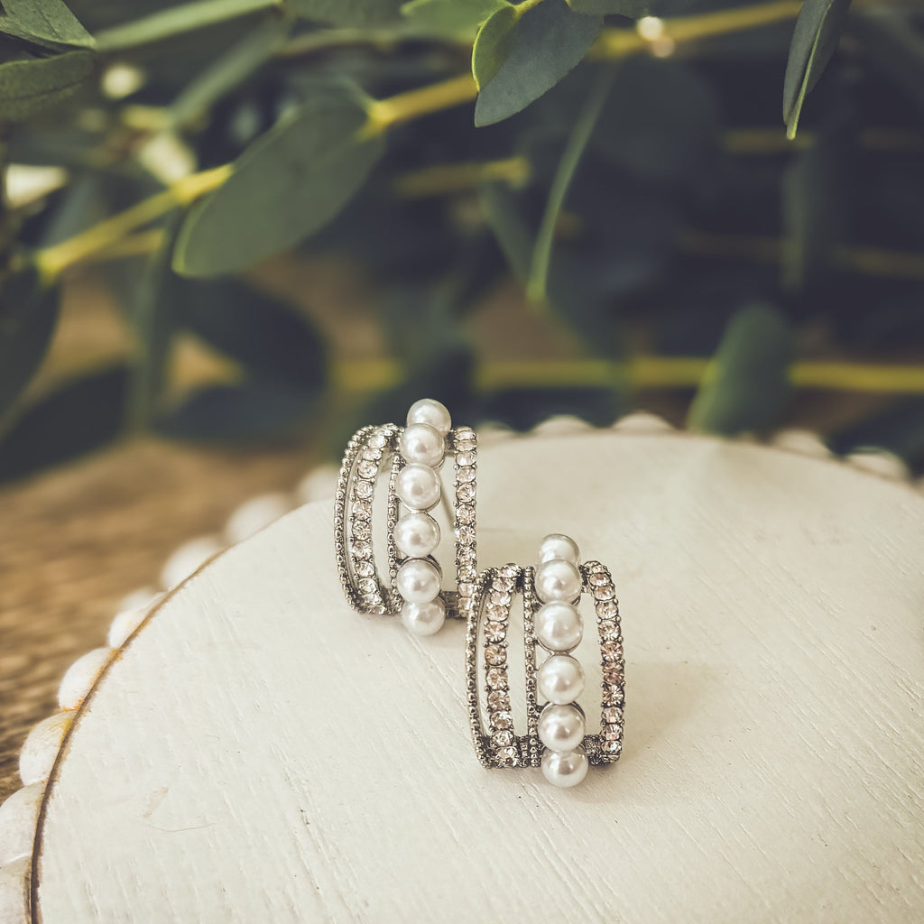 Heirloom Pearl Huggies - Gold or Silver