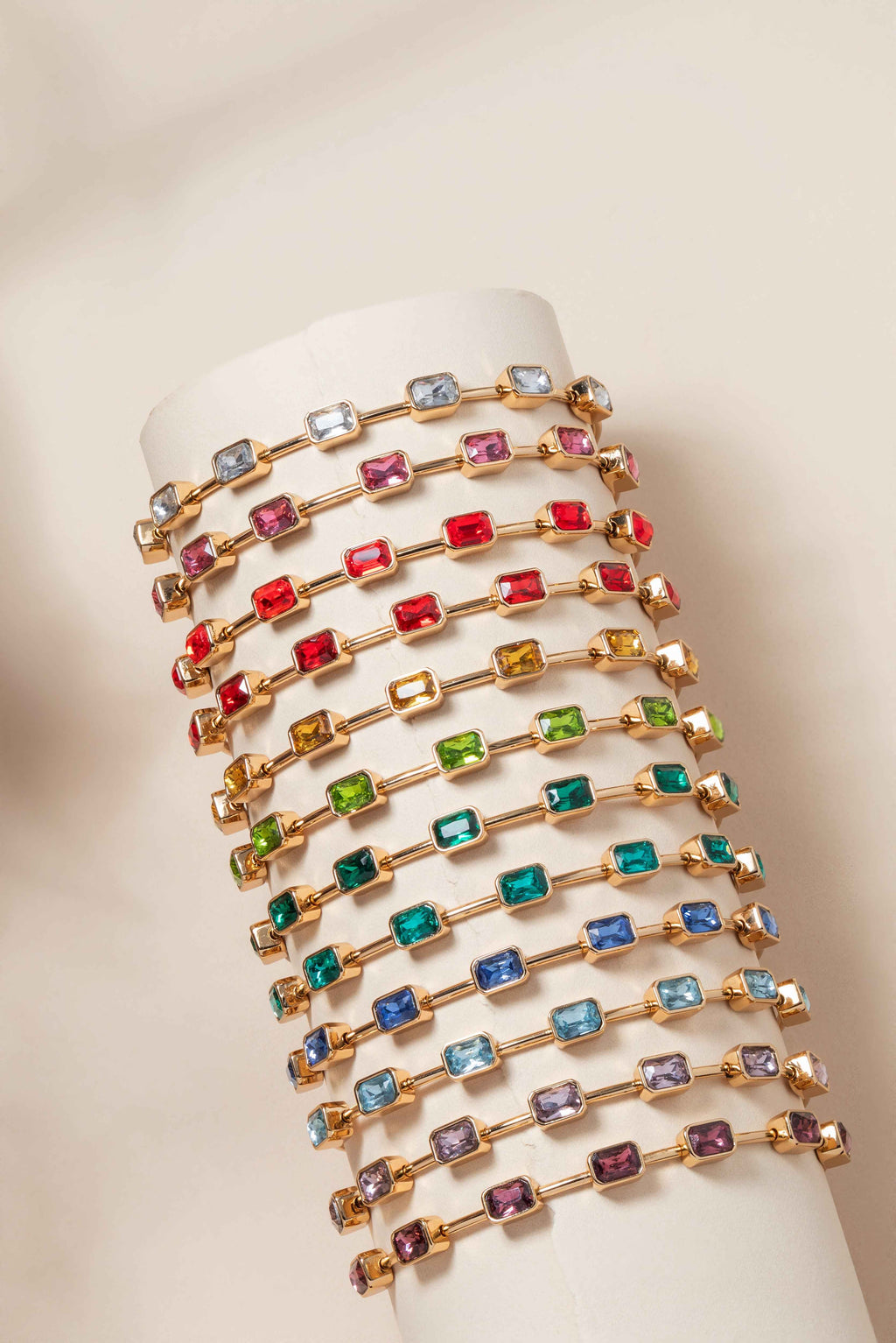 February Birthstone Emerald Cut Bangle