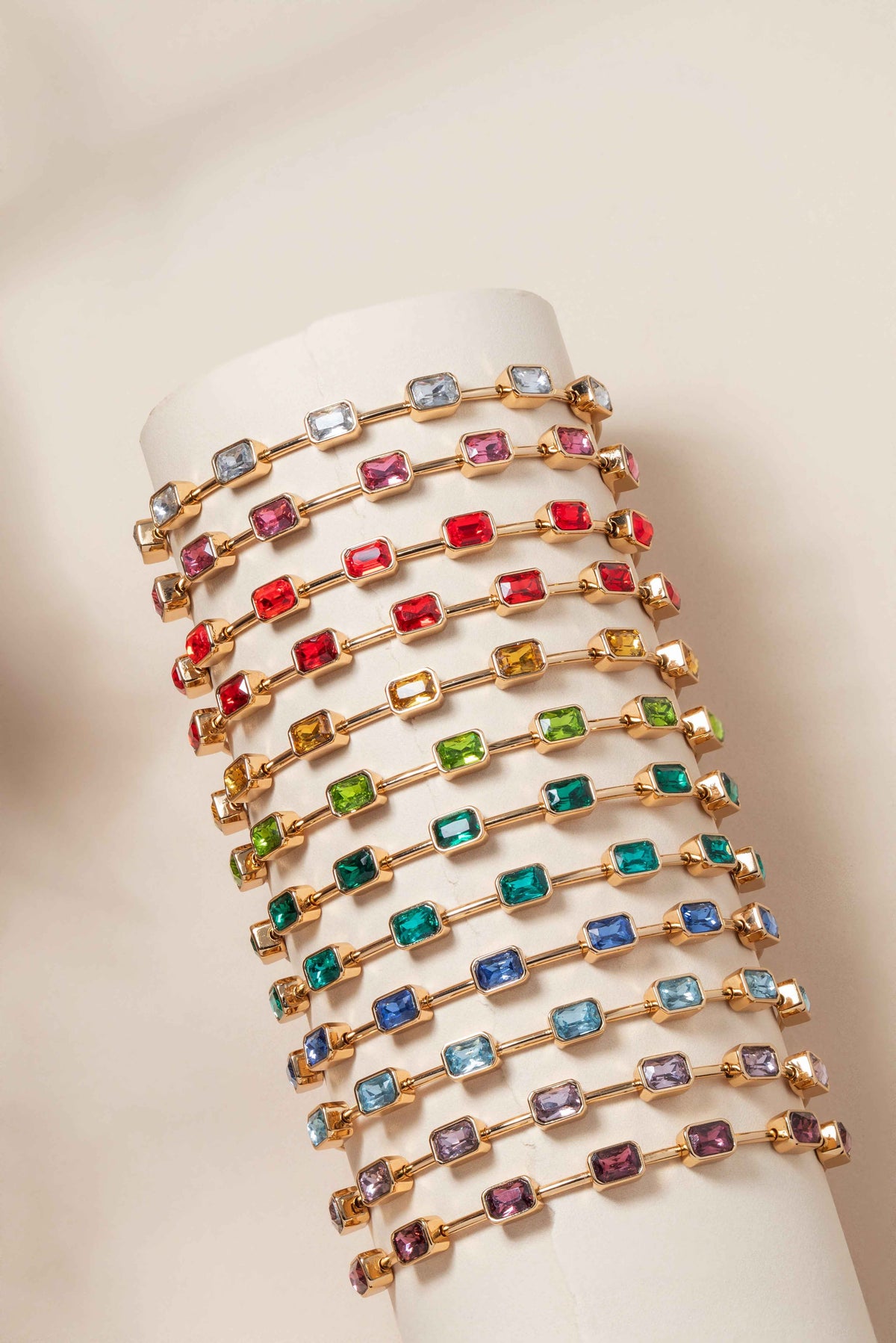 February Birthstone Emerald Cut Bangle