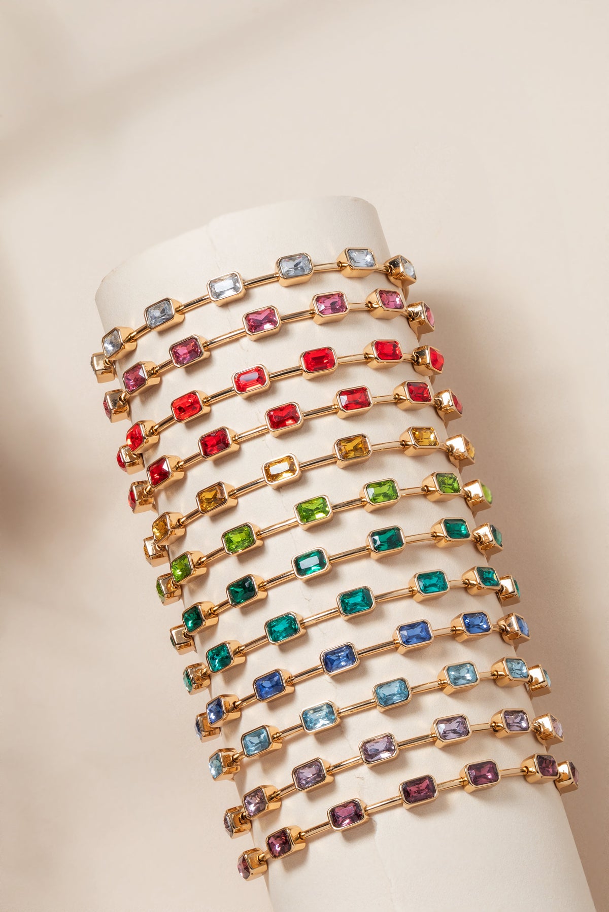 July Birthstone Emerald Cut Bangle
