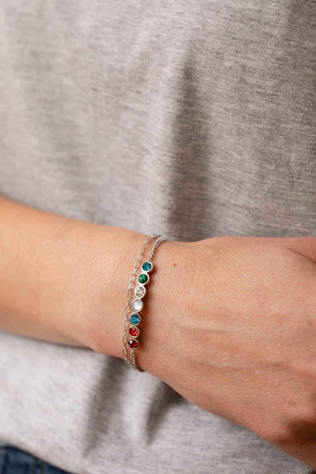 Grandma Hidden Message Acrostic Bolo Bracelet