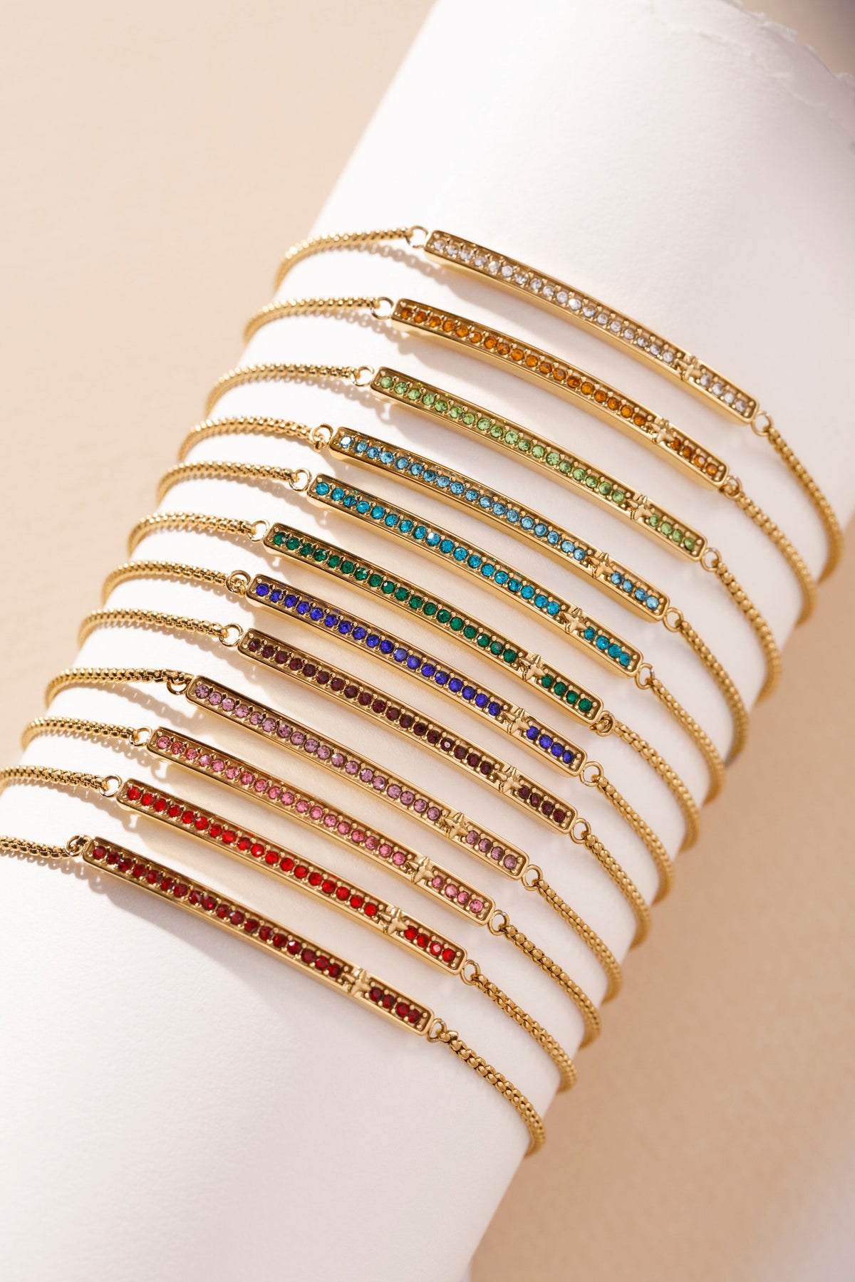 October Everyday Birthstone Pave Bolo Bracelet